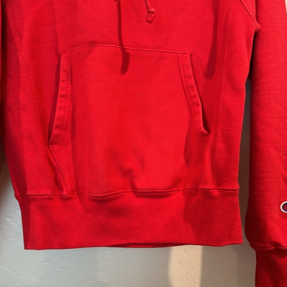 CHAMPION REVERSE WEAVE STITCH LOGO HOODIE SWEATSHIRT WHITE Women’s XS - Picture 3 of 7